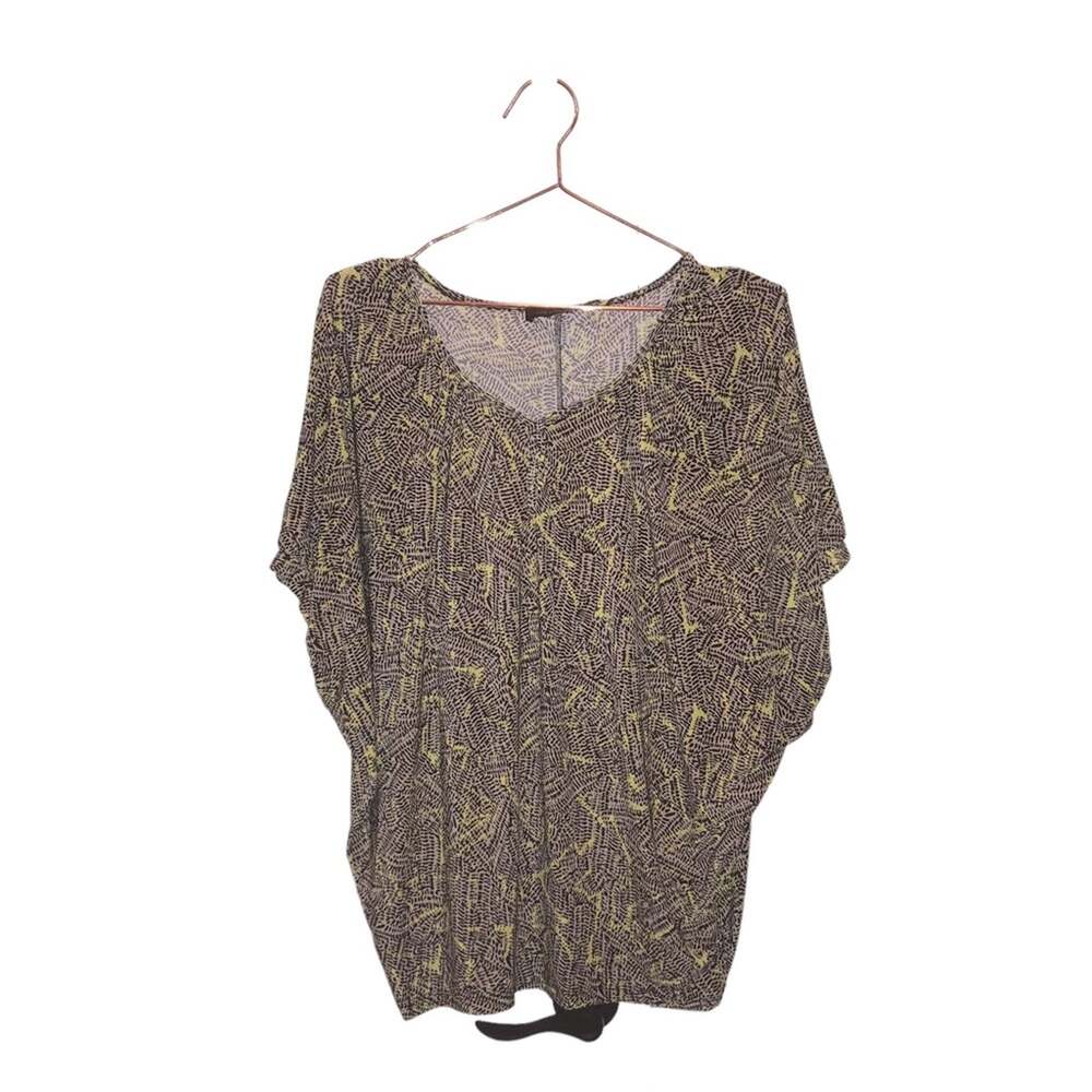 The Limited print blouse with faux fabric buttons size small
